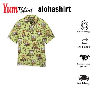 Flowers Owls Hawaiian Shirt For Aloha Shirt