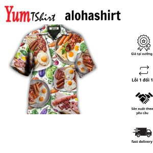 Food Breakfast Sausage Art Style Hawaiian Shirt