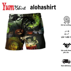 Halloween Witches Noticed You Aloha Hawaiian Beach Shorts