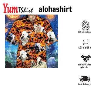 Happy Halloween Holstein Pumpkin All Over Printed 3D Hawaiian Shirt