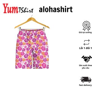 Hibiscus Pattern Print Design 01 For Men Women Kid Shorts