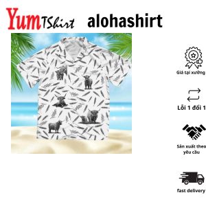 Highland Cattle Pattern Farm Hawaiian Shirt Summer Hawaiian Shirts For Men And Women Aloha Beach Shirt