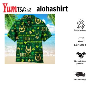 Lucky Charm St Patricks Day Green Hawaiian Shirts