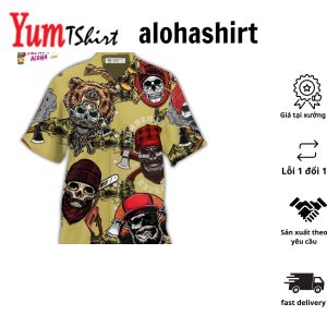 Lumberjack Skull Cool Style Hawaiian Shirt
