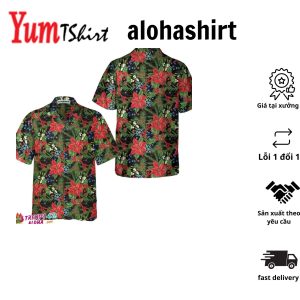 Festive Winter Rooster Hawaiian Shirt Unique Chicken Shirt For Men & Women