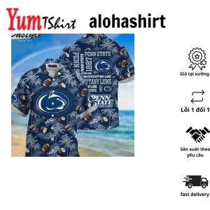 Ncaa Penn State Nittany Lions Coconut Blue Hawaiian Shirt Aloha Shirt