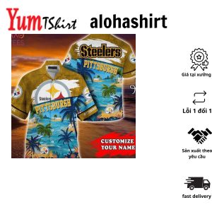 Nfl Pittsburgh Steelers Coconut Beach Duty Golden Hawaiian Shirt Aloha Shirt