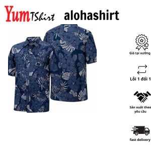 Ncaa Penn State Nittany Lions Tropical Flowers Hawaiian Shirt Aloha Shirt