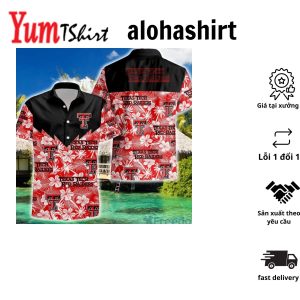 Ncaa Texas Tech Red Raiders Tropical Seamless Hawaiian Shirt Aloha Shirt