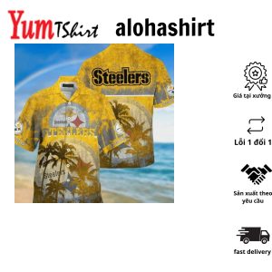 Nfl Pittsburgh Steelers Coconut Beach Duty Golden Hawaiian Shirt Aloha Shirt