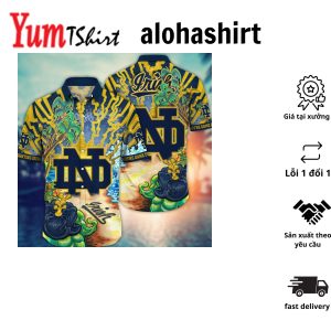 Notre Dame Fighting Irish NCAA Hawaiian Shirt Sandcastles Aloha Shirt