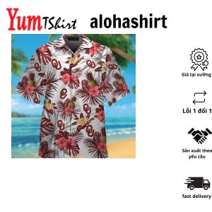 Oklahoma Sooners Short Sleeve Button Up Tropical Hawaiian Shirt VER033