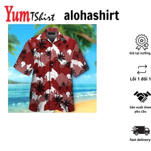 Oklahoma Sooners Short Sleeve Button Up Tropical Hawaiian Shirt VER04