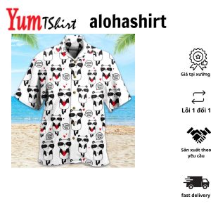 Panda White Hawaiian Shirt 3D Panda Green Tropical Leaves Hawaiian Shirt Panda Lover Hawaiian Shirt For