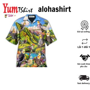 Parrot Cocktail Tropical Vibes Hawaiian Shirt