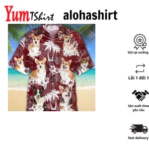 Pembroke Welsh Corgi Hawaiian Shirt Gift For Dog Lover Shirts Men’s Hawaiian Shirt Summer Hawaiian Aloha Shirt