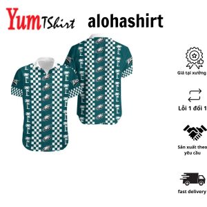 Philadelphia Eagles Coconut Trees Hawaiian Shirt and Shorts Summer Collection Beach Vibes