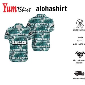 Philadelphia Eagles Coconut Trees Hawaiian Shirt and Shorts Summer Collection Beach Vibes