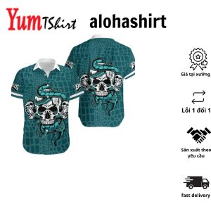 Philadelphia Eagles Snake and Skull Hawaiian Shirt and Shorts Summer Collection