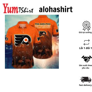 Philadelphia Flyers NHL Hawaiian Shirt SunSoaked Aloha Shirt