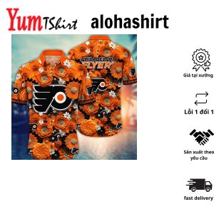 Philadelphia Flyers NHL Hawaiian Shirt Travel Aloha Shirt