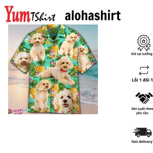 Poodle Hawaiian Shirt Poodle And Wave Hawaiian Aloha Beach Shirt