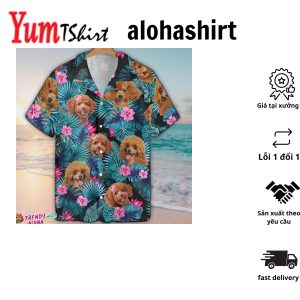 Poodle Hawaiian Shirt Poodle Floral Tropical Hawaiian Aloha Beach Shirt