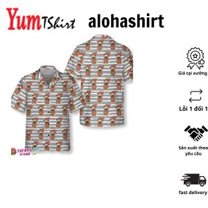 Santa Claus Snowman Deer Fox Winter Dusty Blue Hawaiian Shirt 3D Fox Lover Hawaiian Shirt For Summer Gifts