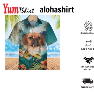 Puggle Tropical Delight – Experience Paradise with this Tropical Hawaiian Shirt