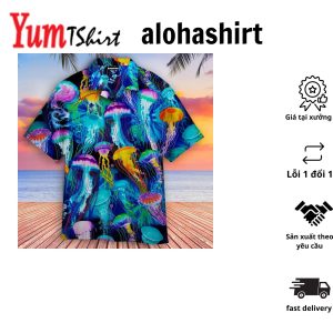 Rainbow Jellyfish Hawaiian Shirt For