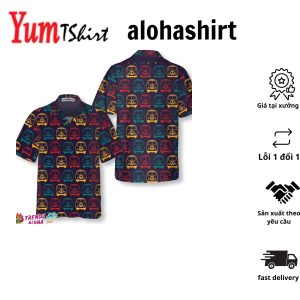 Retro Mini Van Hippie Hawaiian Shirt Colorful Hippie Vans Seamless Pattern Shirt Unique Hippie Gift