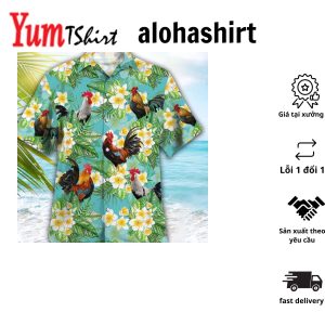 Rooster Tropical Hawaiian Shirt Chicken Hawaiian Shirt Animal Hawaiian Shirts Farmer Shirt For Men And Women
