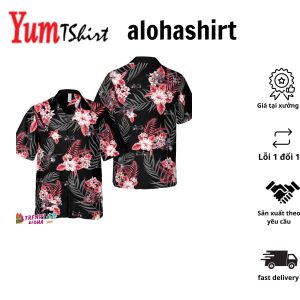 S64 Skycrane With Tropical Flowers Ver 1 Hawaiian Shirt