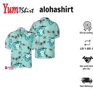 S64 Skycrane With Tropical Flowers Ver 3 Hawaiian Shirt