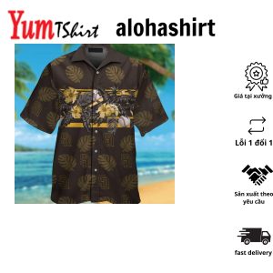 San Diego Padres Short Sleeve Button Up Tropical Hawaiian Shirt VER010