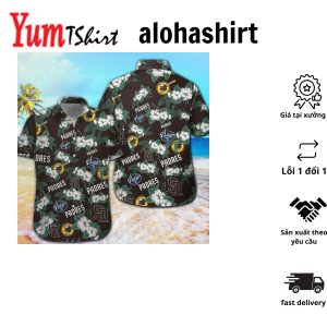 San Diego Padres Short Sleeve Button Up Tropical Hawaiian Shirt VER07