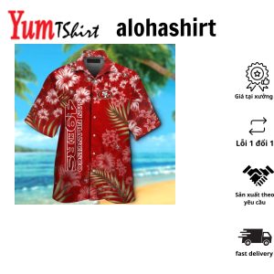 San Francisco 49ers Short Sleeve Button Up Tropical Hawaiian Shirt VER07