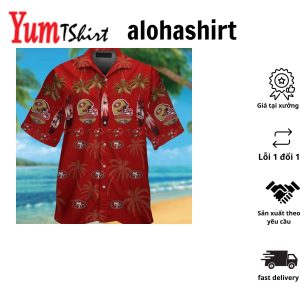 San Francisco 49ers Short Sleeve Button Up Tropical Hawaiian Shirt VER07
