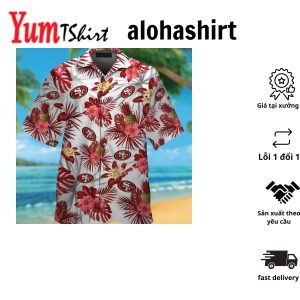 San Francisco 49ers Short Sleeve Button Up Tropical Hawaiian Shirt VER09