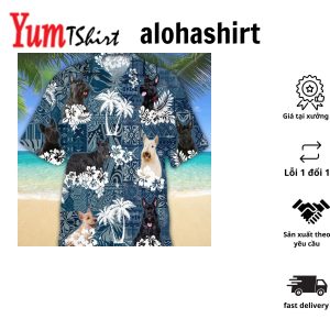 Scottish Terrier Hawaiian Shirt Flowers Aloha Shirt For Dog Lovers Men’s Hawaiian Shirt Women’s Hawaiian Shirt