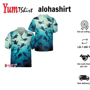Scuba Diving Beach Hawaiian Shirt Cool Scuba Diving Shirt For Men Unique Gift For Scuba Diver