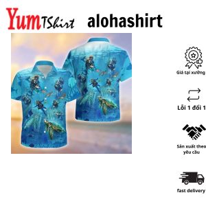 Scuba Diving – Ocean Turtle Tropical Hawaiian Shirt Summer Gift Hawaiian Shirts For Men Aloha Beach Shirt