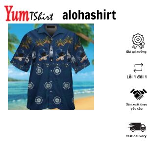 Seattle Mariners Short Sleeve Button Up Tropical Hawaiian Shirt VER08