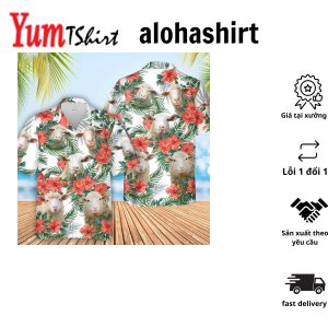 Sheep Hawaiian Flowers Hawaiian Shirt Gift For Farm Clothing Summer Gift For Men And Women