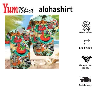 Skull And Moths Tropical Style Hawaiian 3D Hawaii Shirt Skull 3D Hawaii Shirt For Men Women