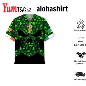 Skull Green StPatrick Day Hawaiian Shirt