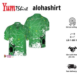 Soccer Green Background Hawaiian Shirt