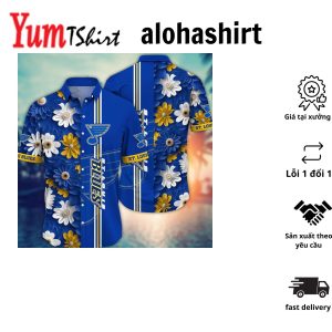 St Louis Blues NHL Hawaiian Shirt IceCold Drinks Aloha Shirt