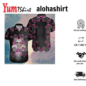 Sugar Skull Hawaiian Shirts For Men & For Women Skull Hawaiian Shirt For Skull Lovers