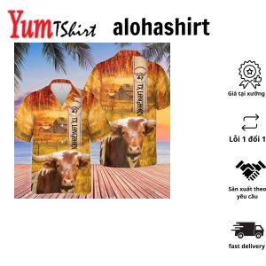 Texas Longhorn Breed All Printed 3D Hawaiian Shirt Cow Hawaiian Shirt Summer Gifts For Men And Women